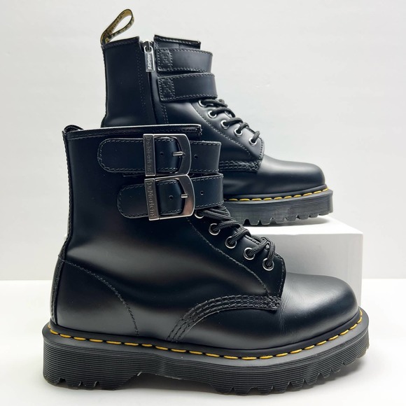 Dr. Martens Black Combat Boots - Picture 1 of 11